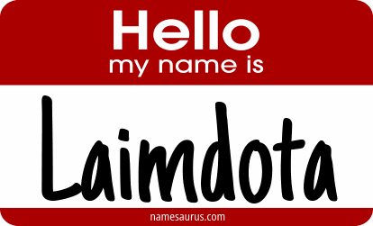 Hello my name is Laimdota png download