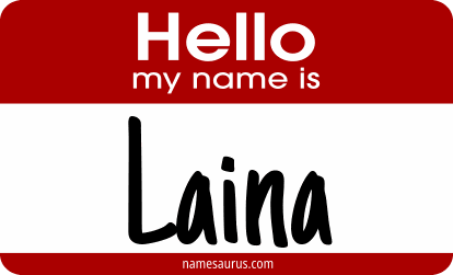 Hello my name is Laina png download