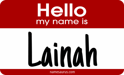 Hello my name is Lainah png download