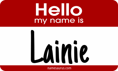 Hello my name is Lainie png download