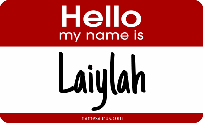 Hello my name is Laiylah png download