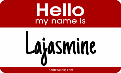 Hello my name is Lajasmine png download