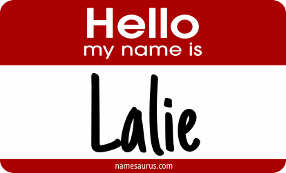 Hello my name is Lalie png download