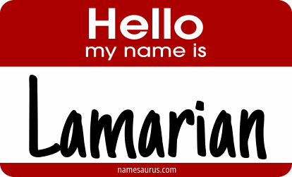 Hello my name is Lamarian png download