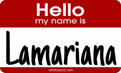 Hello my name is Lamariana png download