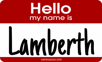 Hello my name is Lamberth png download