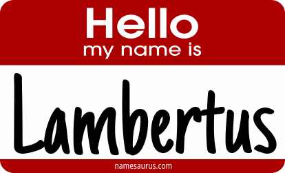 Hello my name is Lambertus png download