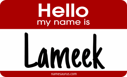 Hello my name is Lameek png download