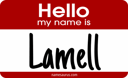 Hello my name is Lamell png download