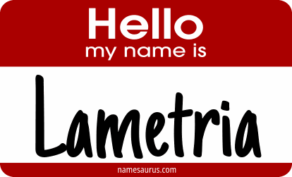 Hello my name is Lametria png download