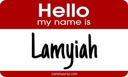 Hello my name is Lamyiah png download