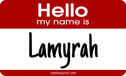 Hello my name is Lamyrah png download