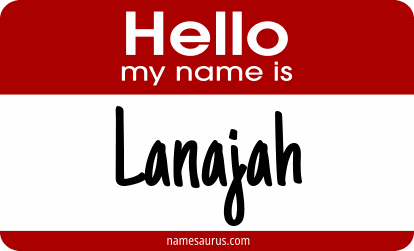 Hello my name is Lanajah png download