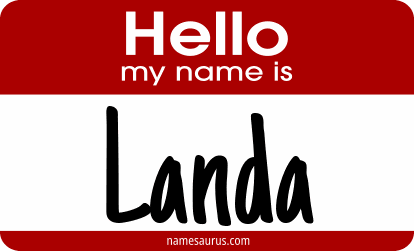 Hello my name is Landa png download