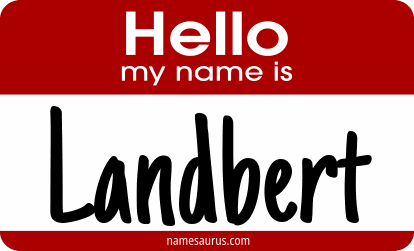 Hello my name is Landbert png download