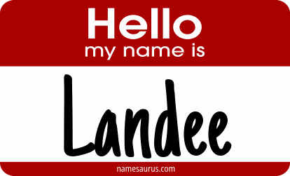 Hello my name is Landee png download