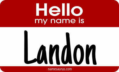 Hello my name is Landon png download