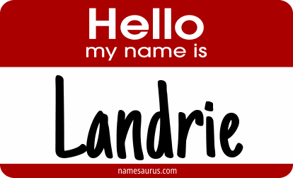 Hello my name is Landrie png download