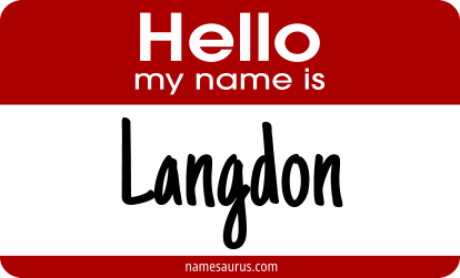 Hello my name is Langdon png download