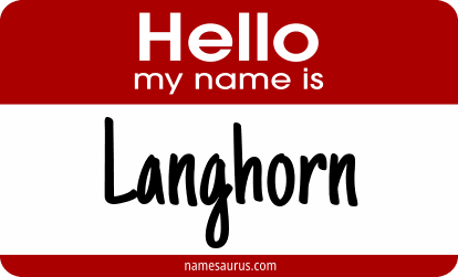 Hello my name is Langhorn png download