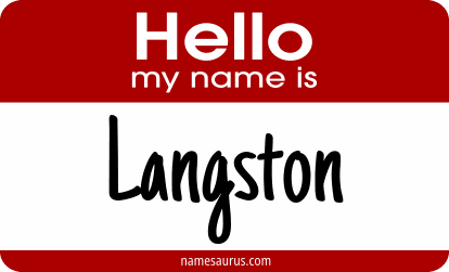Hello my name is Langston png download