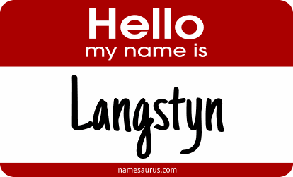 Hello my name is Langstyn png download