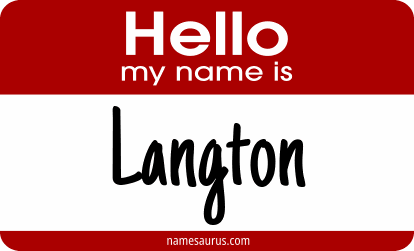 Hello my name is Langton png download