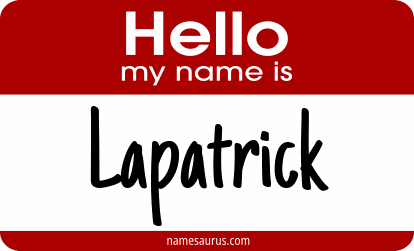 Hello my name is Lapatrick png download