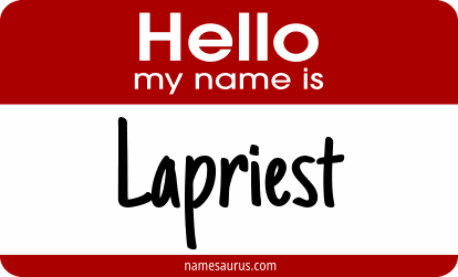 Hello my name is Lapriest png download