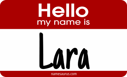 Hello my name is Lara png download