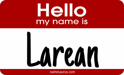 Hello my name is Larean png download