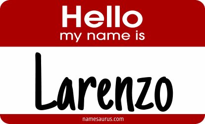 Hello my name is Larenzo png download