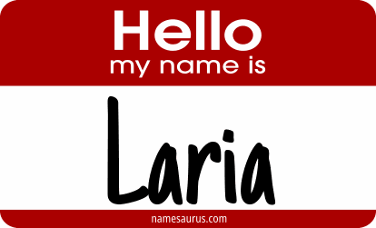 Hello my name is Laria png download