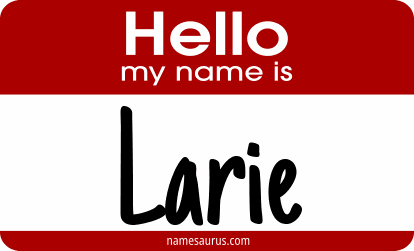 Hello my name is Larie png download