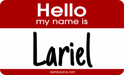 Hello my name is Lariel png download