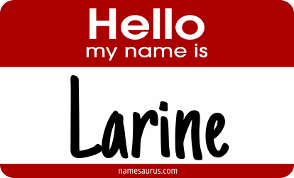 Hello my name is Larine png download