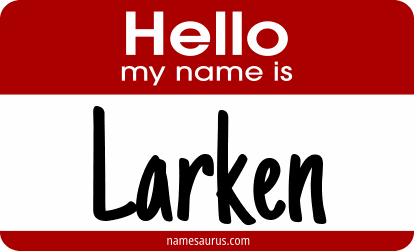 Hello my name is Larken png download