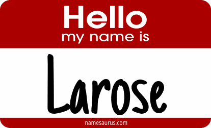 Hello my name is Larose png download