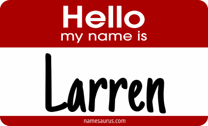 Hello my name is Larren png download