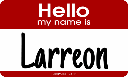 Hello my name is Larreon png download