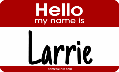Hello my name is Larrie png download