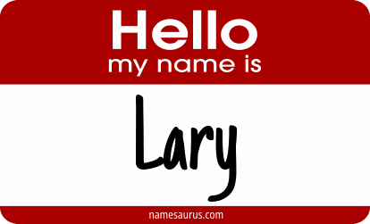 Hello my name is Lary png download