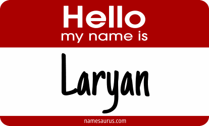 Hello my name is Laryan png download