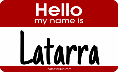 Hello my name is Latarra png download