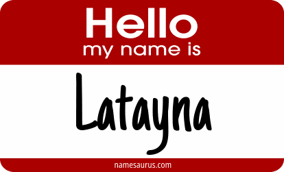 Hello my name is Latayna png download
