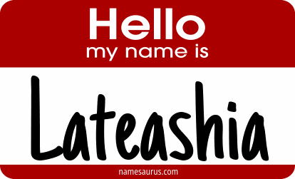 Hello my name is Lateashia png download