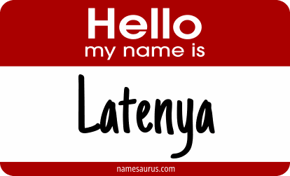 Hello my name is Latenya png download