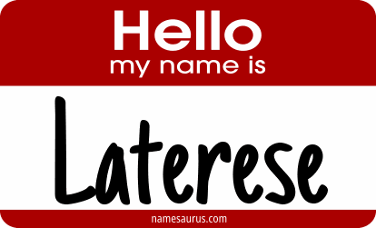 Hello my name is Laterese png download