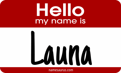 Hello my name is Launa png download