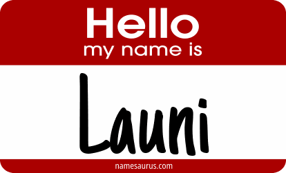 Hello my name is Launi png download